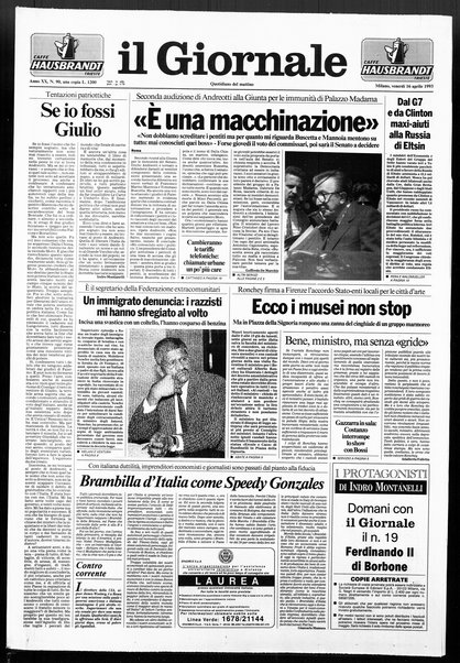 Il giornale : quotidiano del mattino